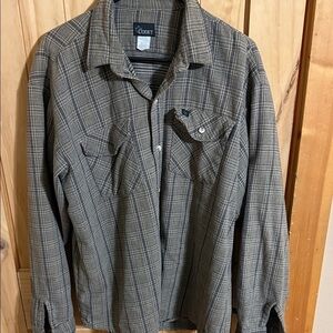 Vintage CODET Men's Casual Plaid Button Down Shirt - Black
